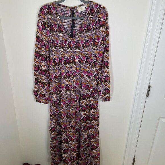 The Hippie Shake Rhiannon Floral Tile Shirred Maxi Dress - Picture 1 of 3